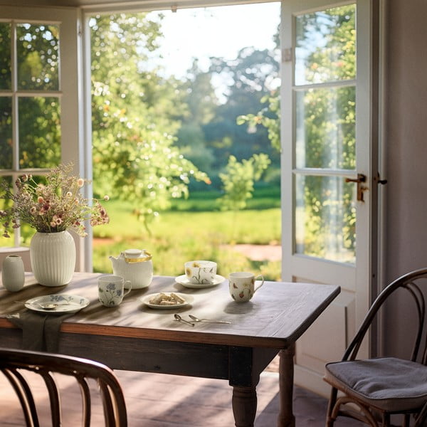 Valge portselanist magustoidutaldrik ø 22 cm Hammershøi Summer - Kähler Design-image-3