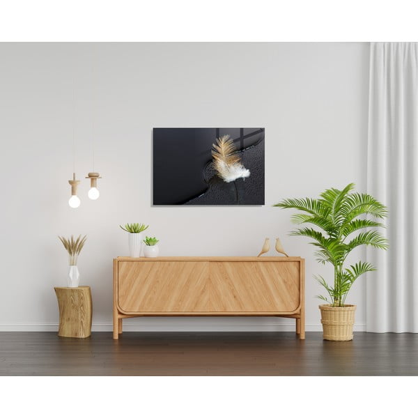 Klaasist maal 100x70 cm Feather - Wallity-image-1