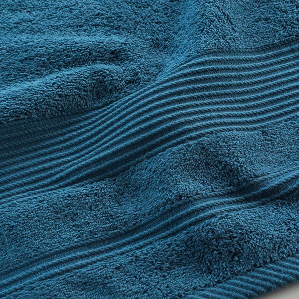 Tumesinine puuvillane froteerätik 90x150 cm Tendresse - douceur d'intérieur-image-2