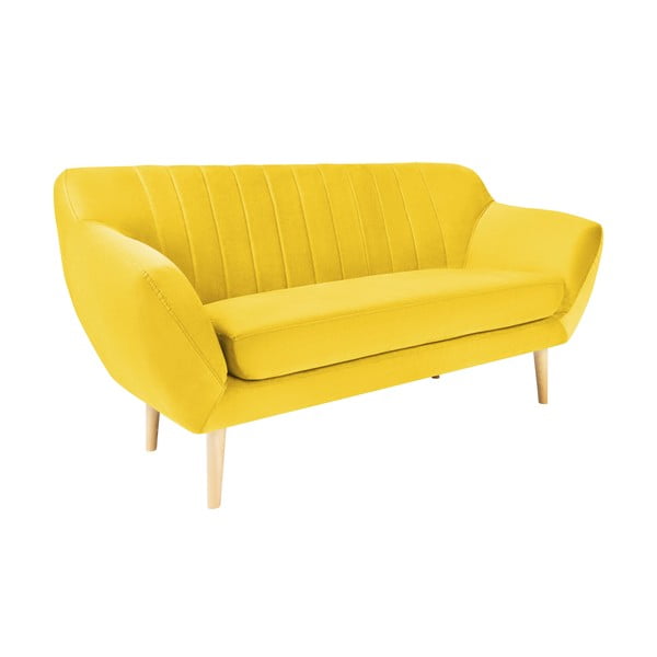 Kollane sametne diivan , 158 cm Sardaigne - Mazzini Sofas-image-2