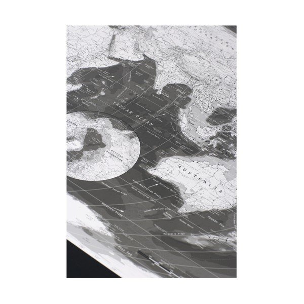 Mapa světa v průhledném pouzdru The Future Mapping Company Monochrome World Map, 130 x 72 cm-image-1