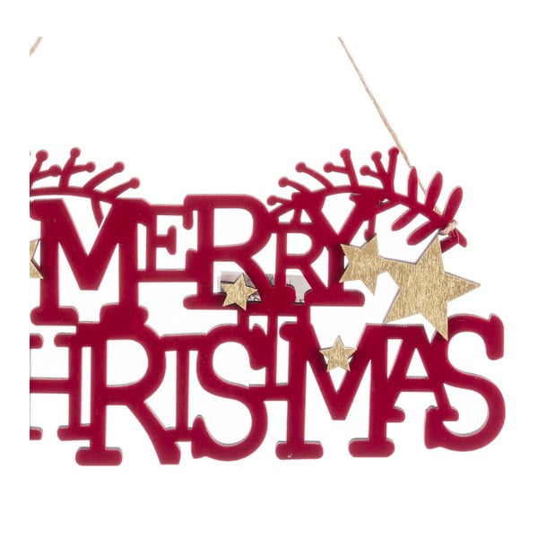 Puidust rippuv jõulukaunistus Merry Christmas - Casa Selección-image-1