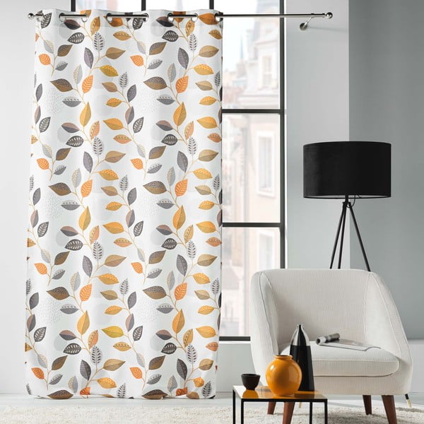 Kollane-valge kardin 140x280 cm Vahine - douceur d'intérieur-image-2