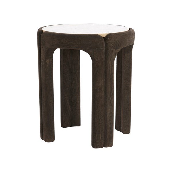 Ümmargune abilaud kiviplaadiga ø 45 cm Ali - Light & Living