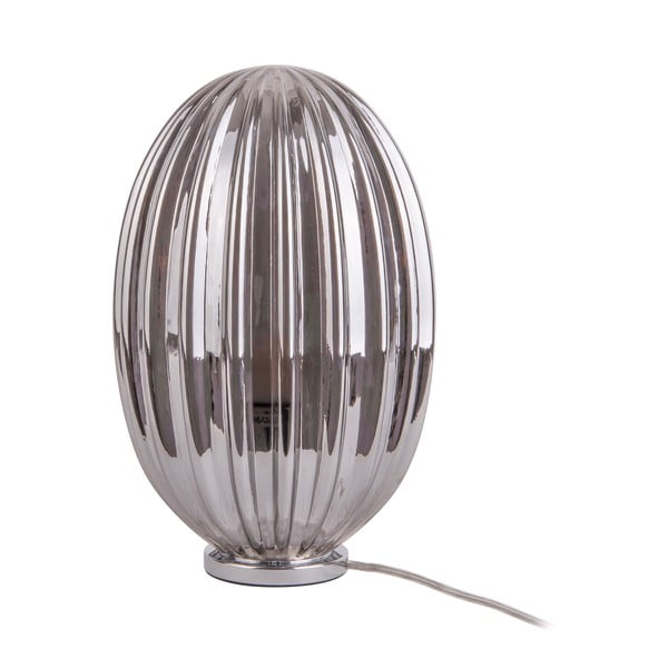 Kouřově šedá stolní lampa Leitmotiv Smart, výška 31 cm