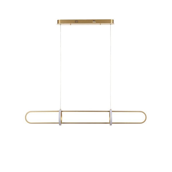 Kuldne LED metallist rippvalgusti Alken – Bizzotto