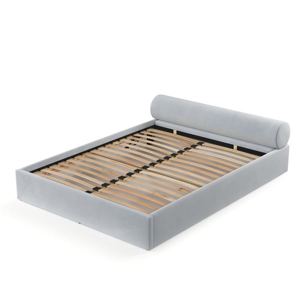 Helehall polsterdatud kaheinimesevoodi koos panipaiga ja voodipõhjaga 160x200 cm Solvo - Maison de Rêve-image-2