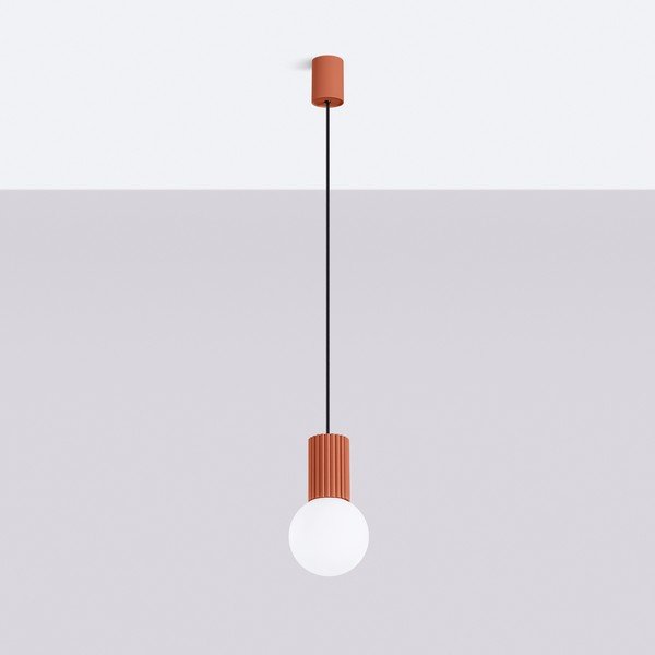 Oranž rippvalgusti klaasist varjuga ø 12 cm Orbital - Sollux-image-4