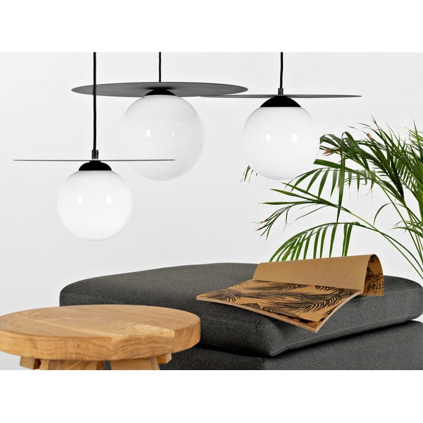 Must rippvalgusti klaasist varjuga ø 40 cm Skiva Ball - CustomForm-image-1