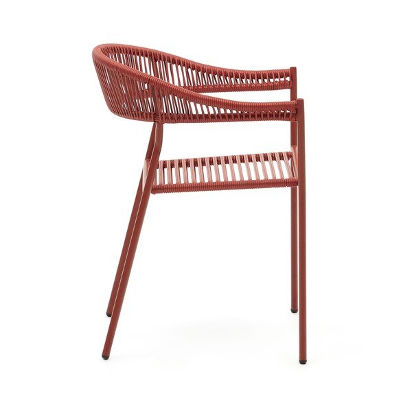 Tehisrotangist söögitoolid telliskivivärvi 4 tk Futadera - Kave Home-image-2