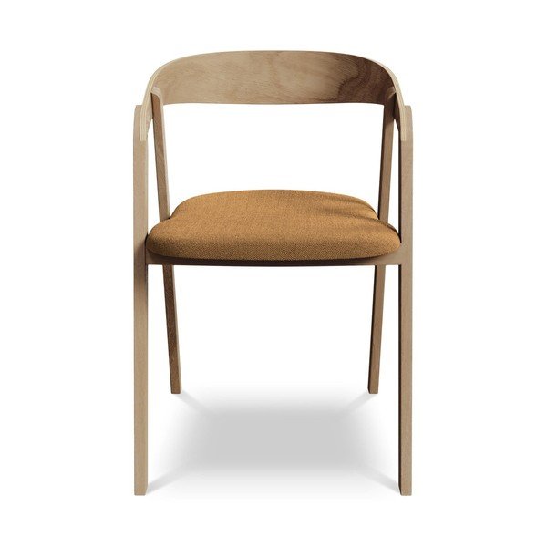 Täispuidust söögitool terrakota värvi Erika - Makamii-image-1