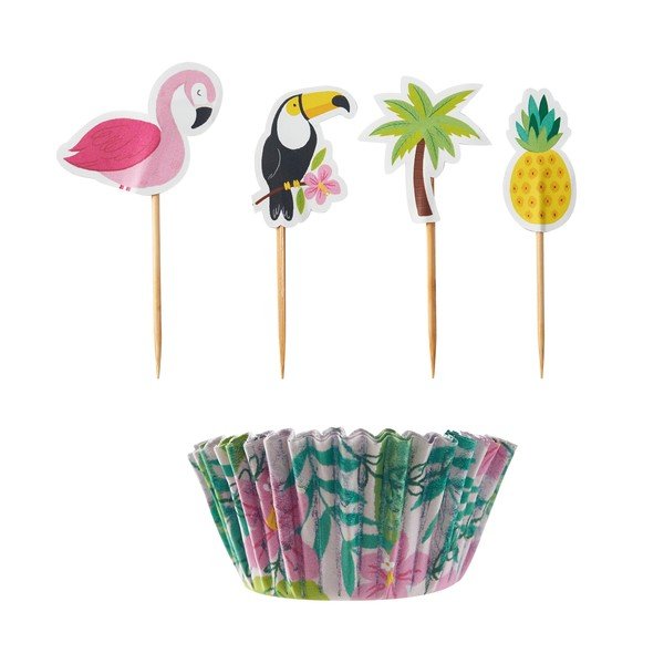 Set papírových košíčků a zápichů na cupcaky Mason Cash Tropical