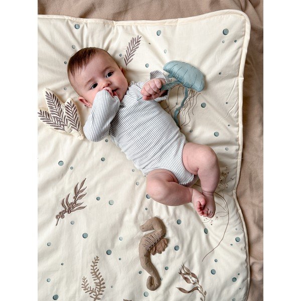 Helekollane laste mängumatt 80x80 cm Sea Garden - Cam Cam Copenhagen-image-1