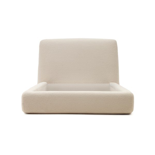 Beež polsterdatud üheinimesevoodi 90x200 cm Martina – Kave Home-image-4