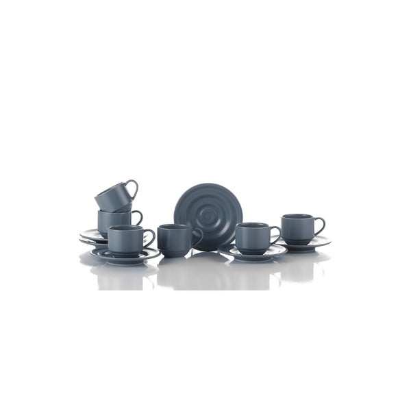Sinised espressotassid 12 tk komplektis 75 ml - Kütahya Porselen