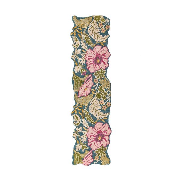 Käsitsi kootud villane jooksja 60x230 cm Daphne Shaped Floral - Flair Rugs