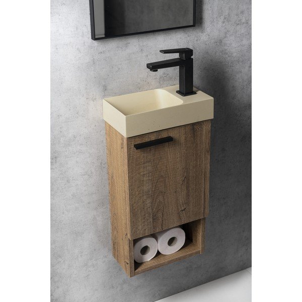 Kreem betoon väike vannitoa valamu  31x17 cm Piccolino – Sapho-image-3