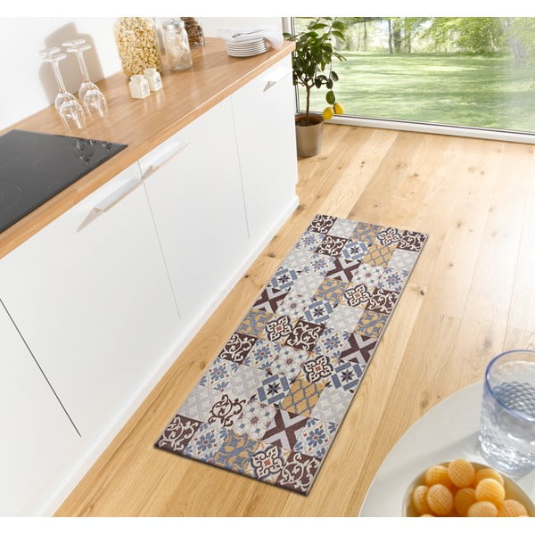Pruun kordidorivaip 75x150 cm Cappuccino Mosaik - Hanse Home-image-1