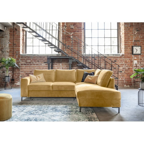 Kollane sametist nurgadiivan (paremas nurgas) Lofty Lilly - Miuform-image-4