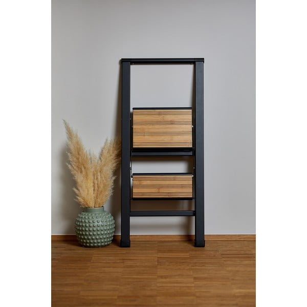 Must alumiiniumist libisemisvastane kokkupandav redel Stepladder II. - Wenko-image-3