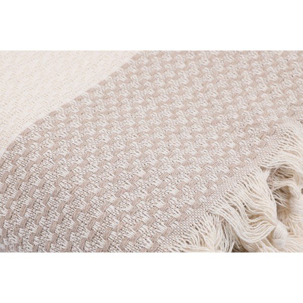 Beež puuvillane päevatekk Viaden Şeritli, 200 x 230 cm Seritli - Mijolnir-image-3