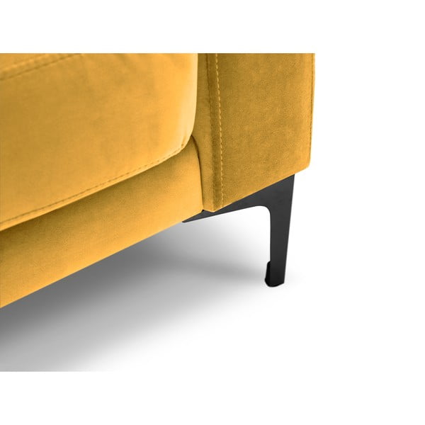 Kollane sametist jalatool Harmony – Kooko Home-image-3