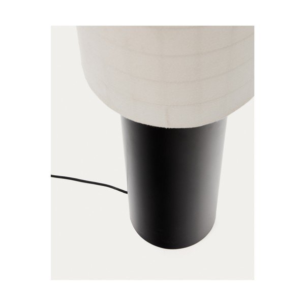 Valge/must põrandalamp tekstiilist varjuga (kõrgus 142 cm) Dulan - Kave Home-image-4