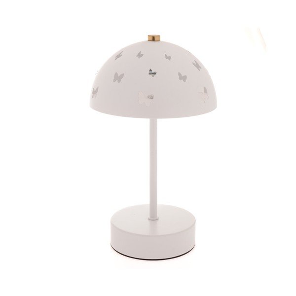 Valge metallist laste laualamp Butterfly – Dakls