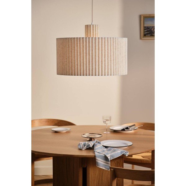 Beež linane ripplamp ø 60 cm Alina - Jotex-image-1