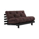 Tumepruun diivanvoodi 140 cm Roots Black Night - Karup Design