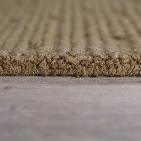 Khaki värvi käsitsi kootud villane vaip 120x170 cm Harris Boucle - Flair Rugs-image-4