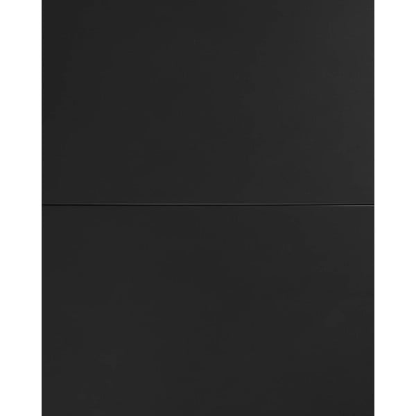 Must ümmargune klaasist kokkupandav söögilaud ø 160 cm Vashti - Kave Home-image-3