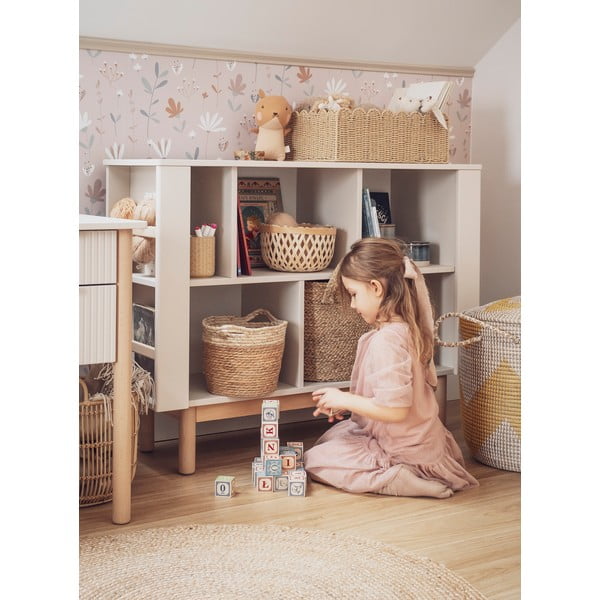 Beež laste raamaturiiul 120x40 cm Miloo - Pinio-image-1