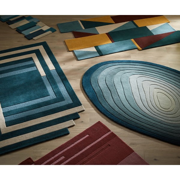 Sinine villane vaip 160x230 cm Puddle Ombre Wool - Flair Rugs-image-4