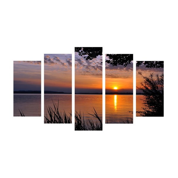 5dílný obraz Sunset, 60x100 cm