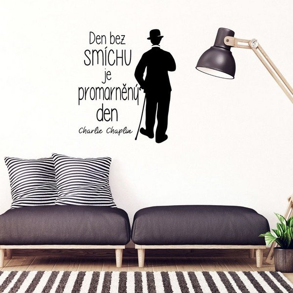 Charlie Chaplini tsitaadiga seinakleebis - Ambiance-image-2