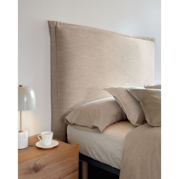 Beež polsterdatud voodipeats  206x106 cm Tanit - Kave Home-image-2