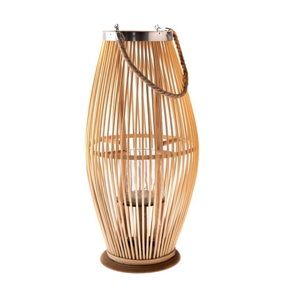 Bambusová lucerna Dakls Naturale, výška 49 cm
