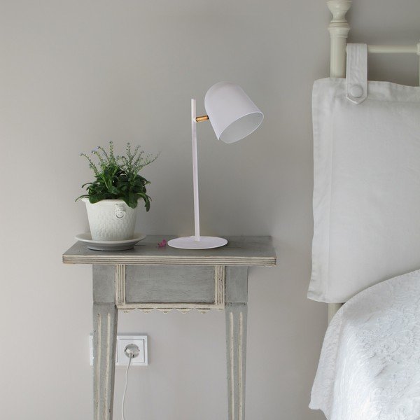 Valge laualamp, kõrgus 40 cm Paris - SULION-image-1