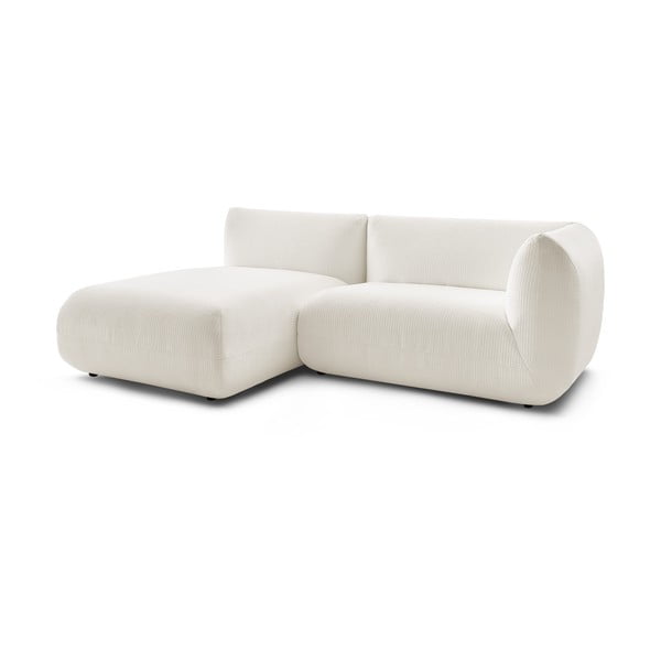 Valge kordvillane nurgadiivan (vasakpoolne nurk) Lecomte - Bobochic Paris-image-3