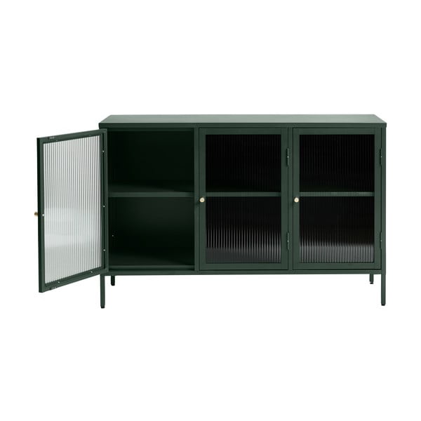Roheline metallist vitriin Bronco, kõrgus 85 cm - Unique Furniture-image-4