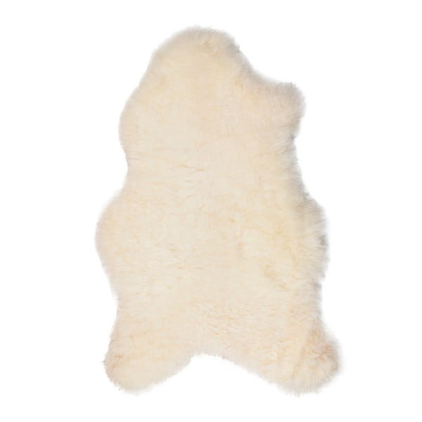 Bílá ovčí kožešina s krátkým chlupem Ptelja, 100 x 60 cm