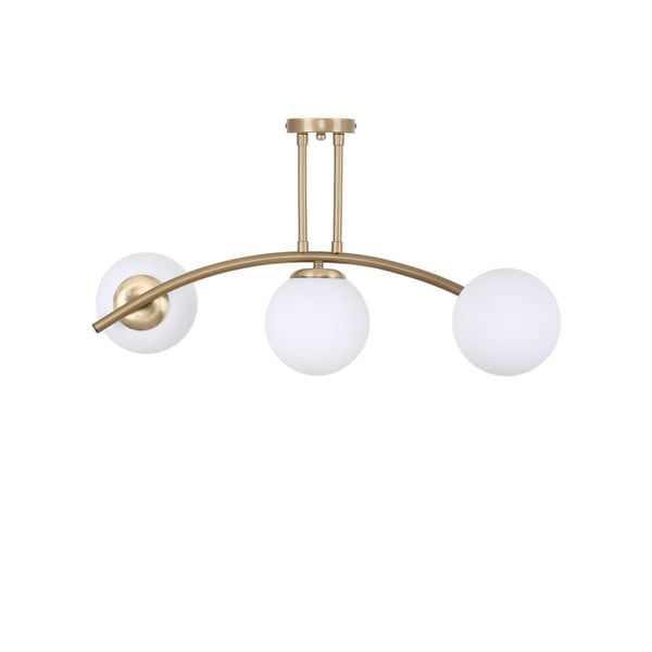 Kuldne-valge klaasist varjuga laevalgusti ø 15 cm Yay - Squid Lighting