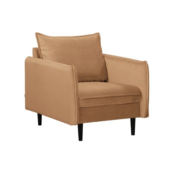 Pruun sametist tugitool Juli - Ropez