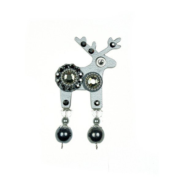 Stříbrná brož Deers Bolivia, malá