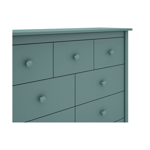 Madal laste kapp männipuidust, petrooli värvi 110x80 cm Max - Marckeric-image-1