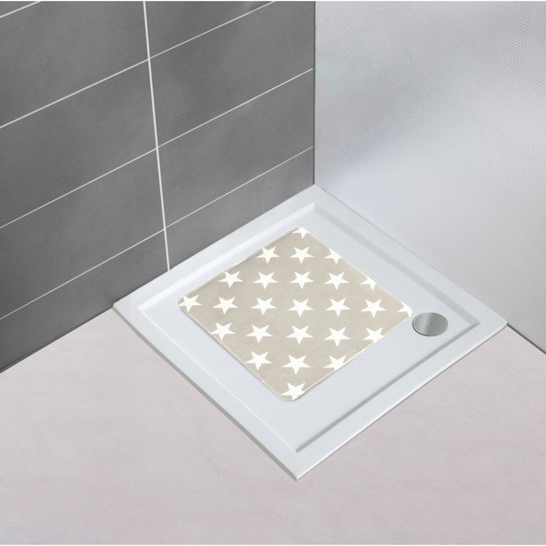 Hall ja beež libisemiskindel vannitoamatt Stars, 54 x 54 cm - Wenko-image-1