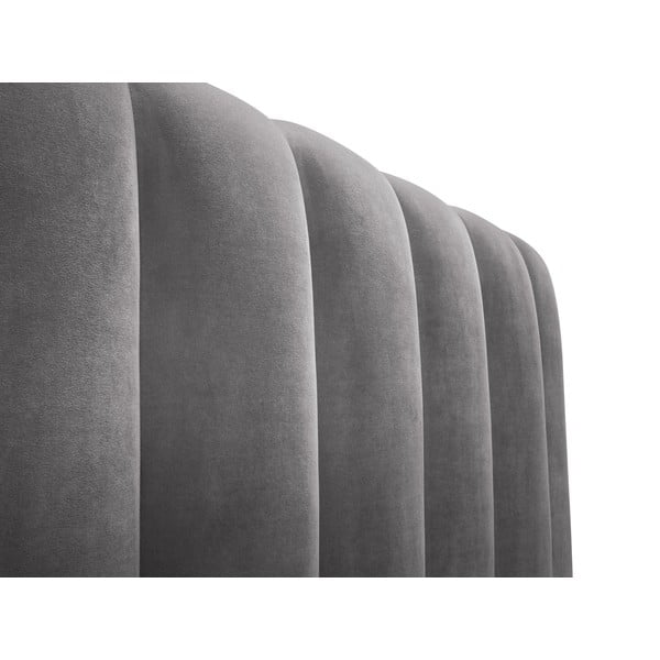 Hall polsterdatud kaheinimese voodi, millel on riiulid 200x200 cm ja panipaik Kelp - Micadoni Home-image-4