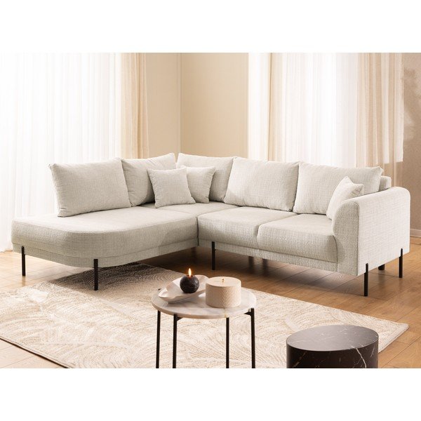 Beež šenillist nurgadiivan (vasak nurk/L-kujuline) Mauris - Ropez-image-4