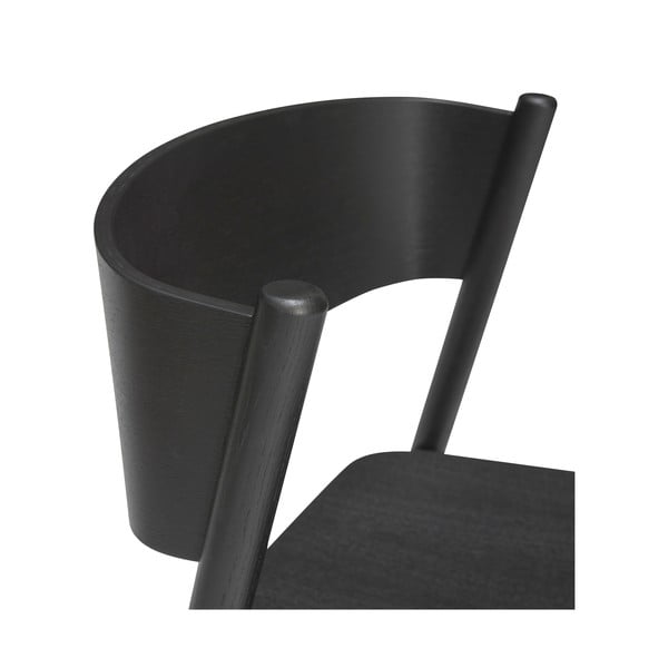 Tammepuidust must baaritool (istme kõrgus 75 cm) Oblique - Hübsch-image-4